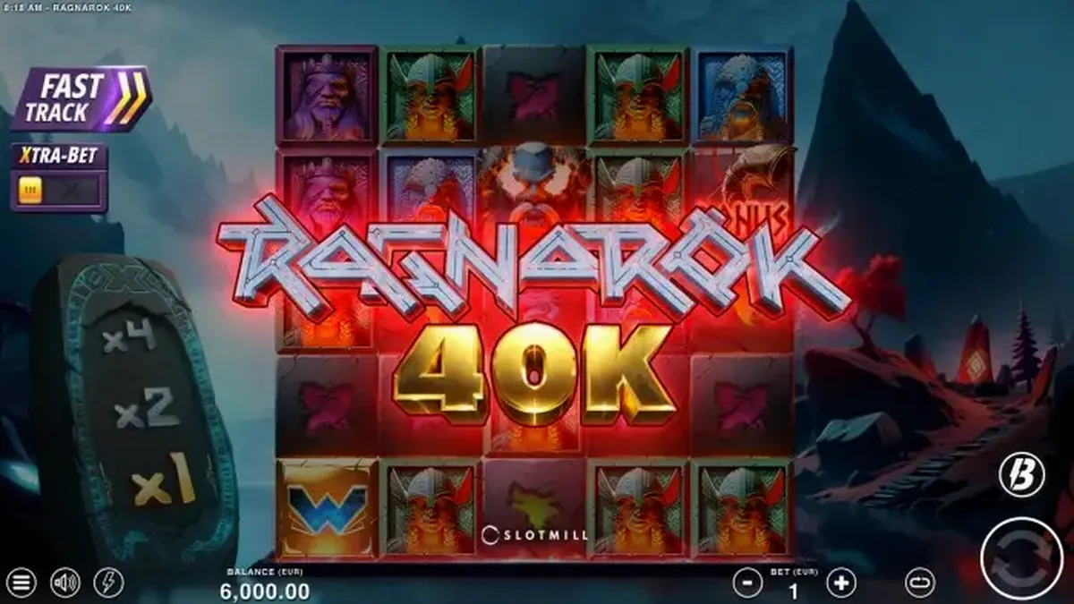 Demon's Gate slot machine interface com tema de portal sombrio