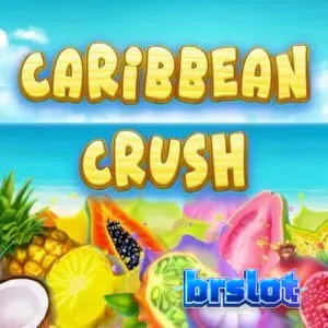 Caribbean Crush slot interface with tropical fruit symbols and cascading reels